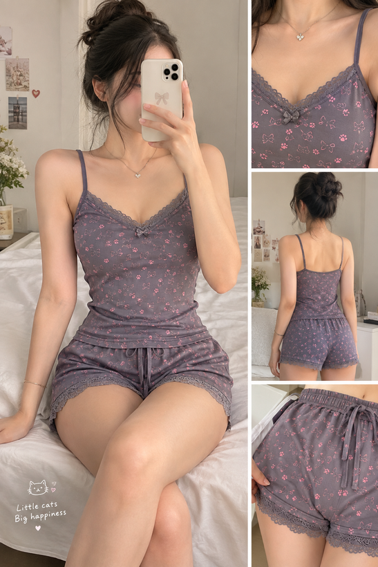 تاپ شورتک نخ پنبه راحتی از برند هانکس